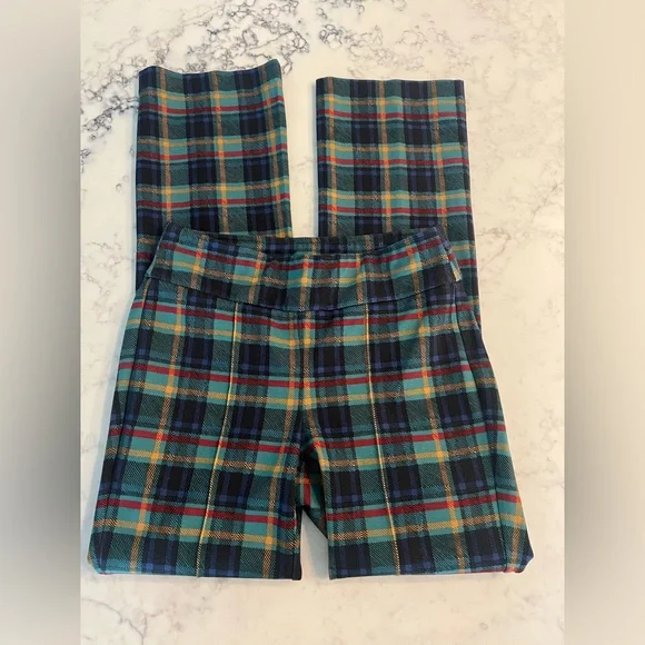 J. McLaughlin Catalina Cloth Stretch Ankle Pants Women's XS Pull On Plaid $198 - Picture 2 of 9